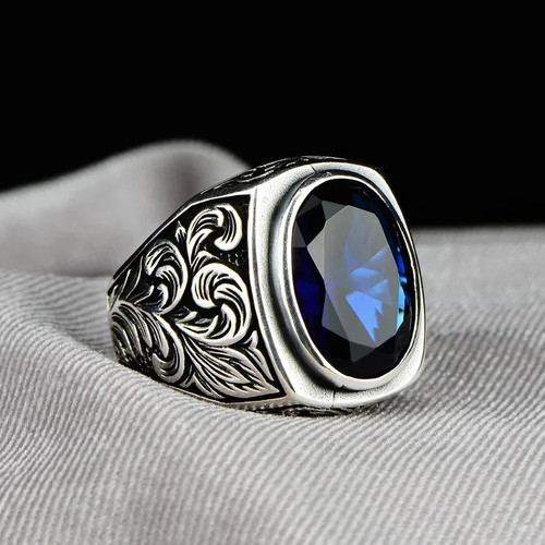 Ottoman style men blue - style,