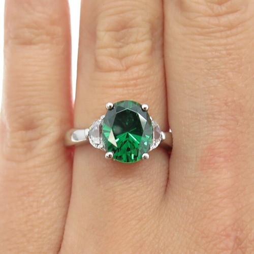 Anello donna smeraldo simulato