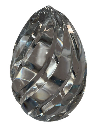 Cut glass egg shaped - cut,