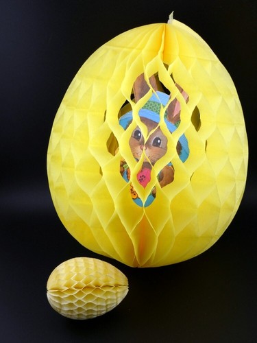 Vintage easter honeycomb egg - vintage,