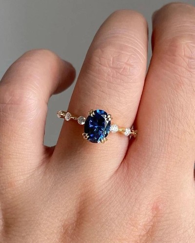 Anello donna promessa zaffiro