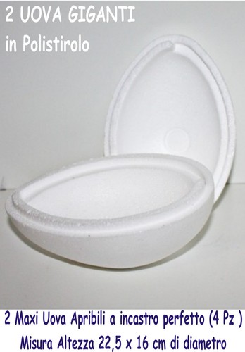 Uova polistirolo x 16 cm - uova,