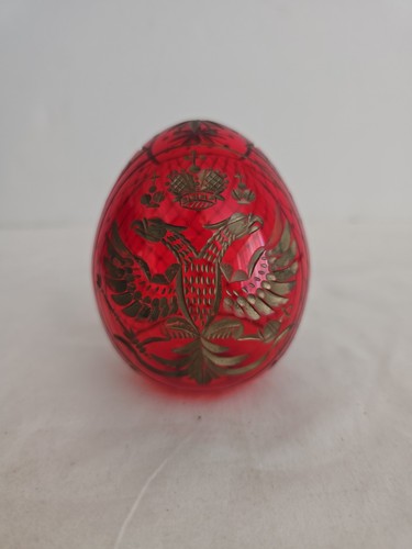Uovo vetro taglio rosso - vetro,