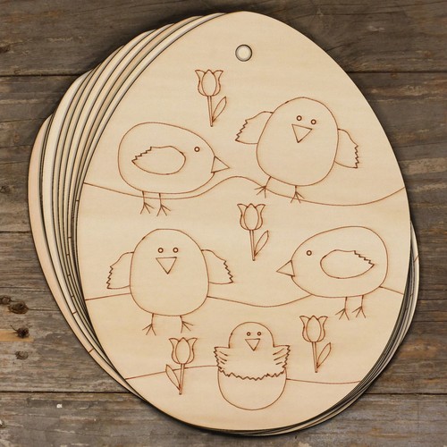 10x uovo pasqua legno - di,