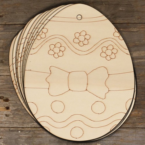 10x uovo pasqua legno - 10x,