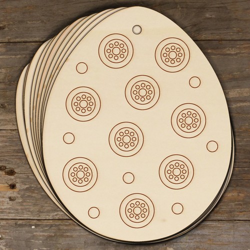 10x wooden easter egg - 10x,