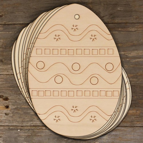 10x uovo pasqua legno - di,